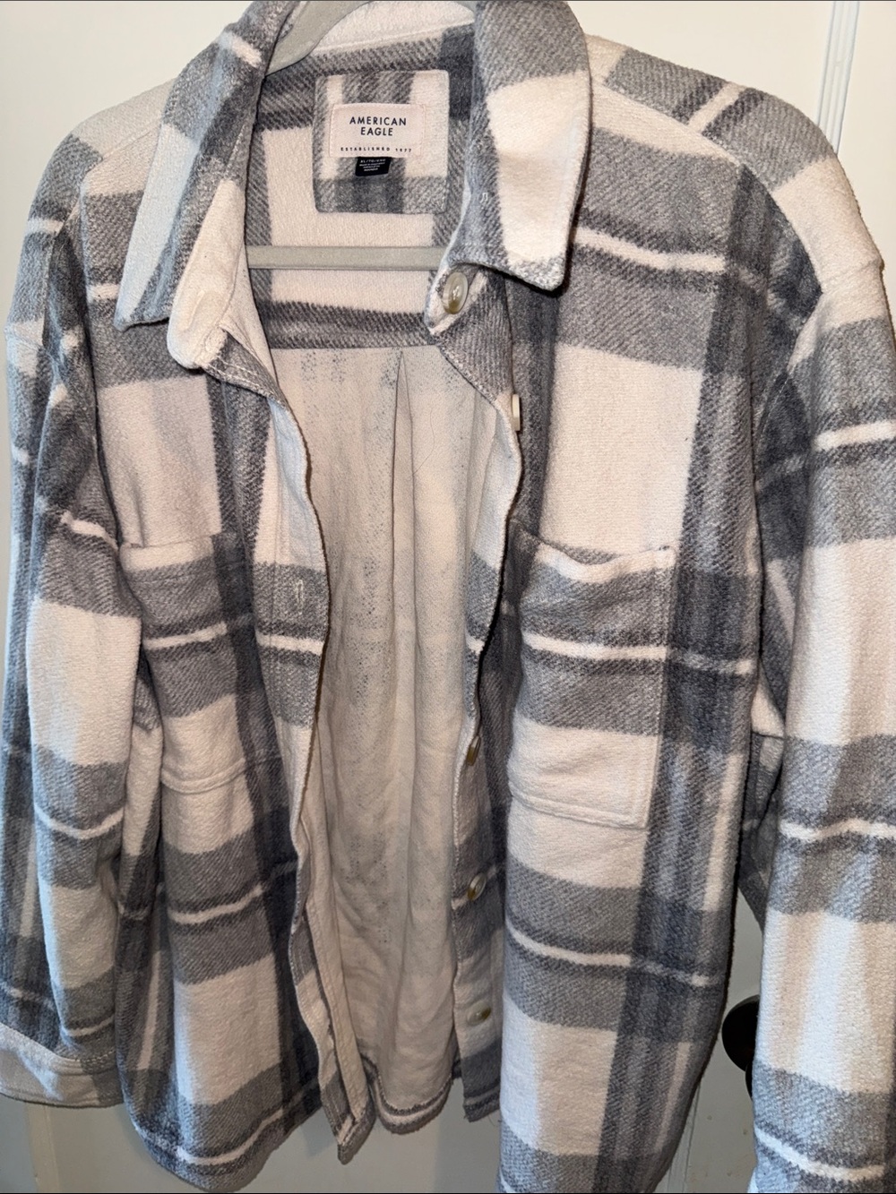 American eagle - shirt jacket- plaid size XL